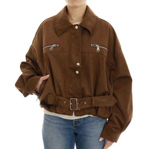 CHIODO SCAMOSCIATO ECOPELLE MARRONE